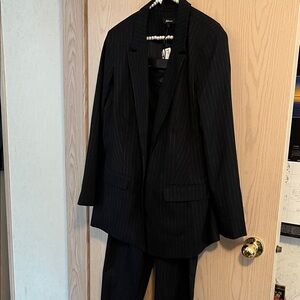 Womans Dark Pinstripe Suit